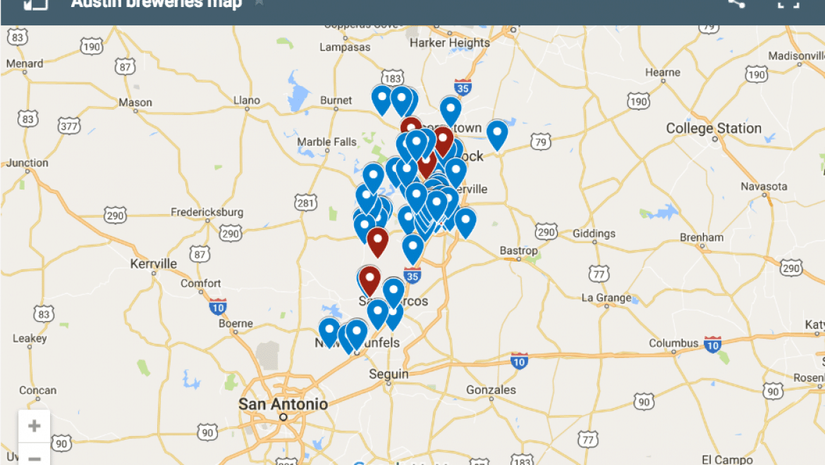 Austin Breweries Map